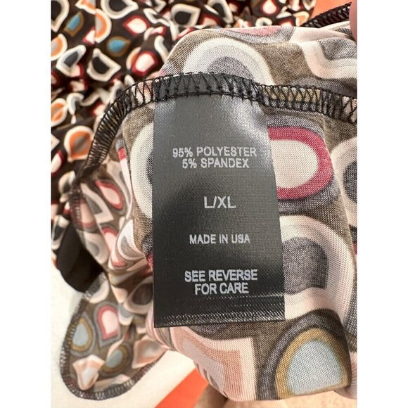 Audrey Whitmore Sheath Midi Dress L/XL 3/4 Sleeves Multicolor Geo Retro Work NWT - Picture 7 of 8